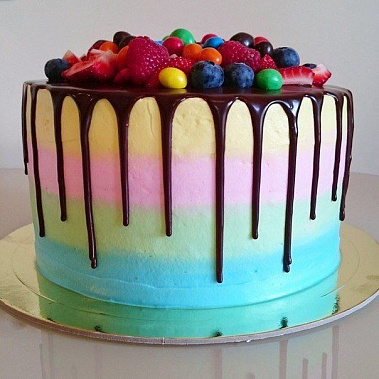 Торт с глазурью "Радуга" купить - павловскийпосад.сладкоежкин.рф